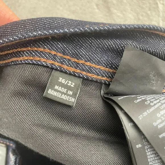 G-STAR RAW Arc Icon 3D Jeans Men 36x32 Dark Blue Slim Fit Button Fly NWOT $200